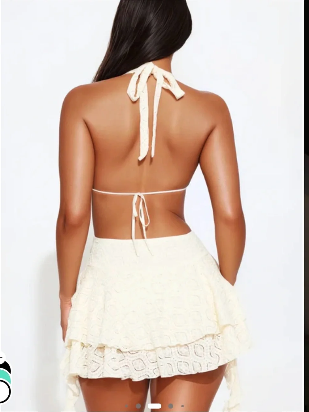 Fashion Nova Cream Lace Cutout Mini Dress - Picture 2 of 2